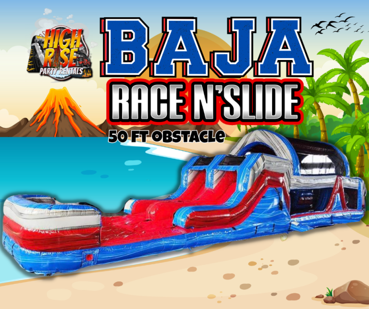 50' Baja Race N' Slide Obstacle Course