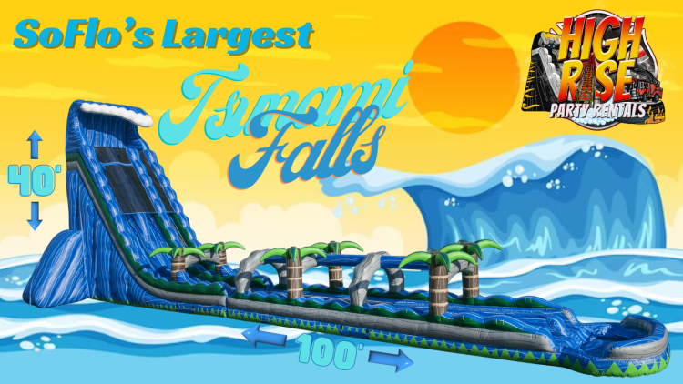SOFLO'S LARGEST 40' Tsunami Falls Dual Lane