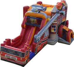 FireHouse Jump & Slide Dual Lane