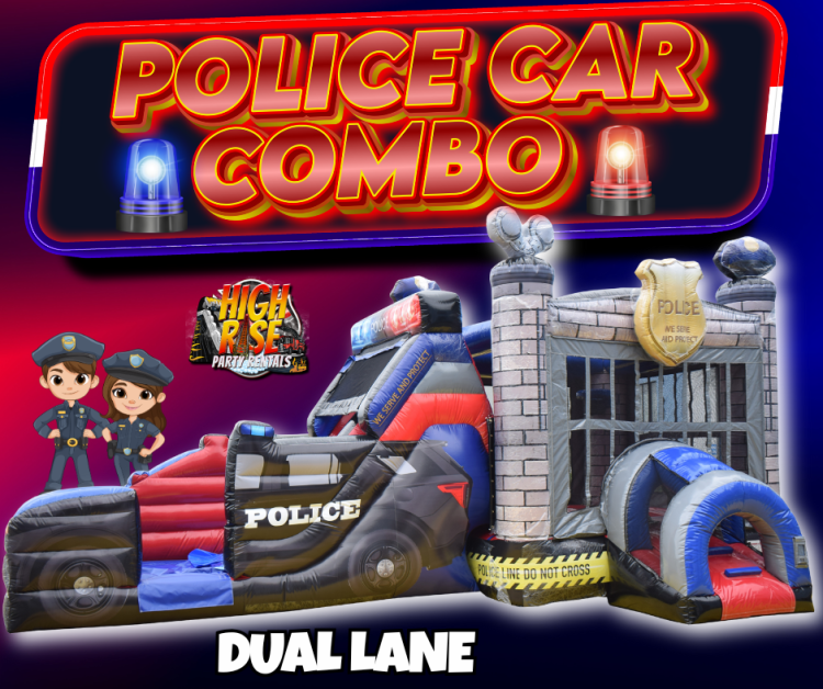 XL Police Jump & Slide Dual Lane