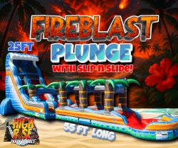 GIANT 25' FireBlast Plunge w/ Slip 'N Slide