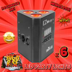 (6) Wireless LED RGB Wash/Uplighting