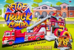 XL Firehouse Jump & Slide Dual Lane