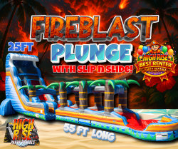 GIANT 25' FireBlast Plunge w/ Slip 'N Slide