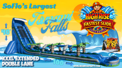 SOFLO'S LARGEST 40' Tsunami Falls Dual Lane